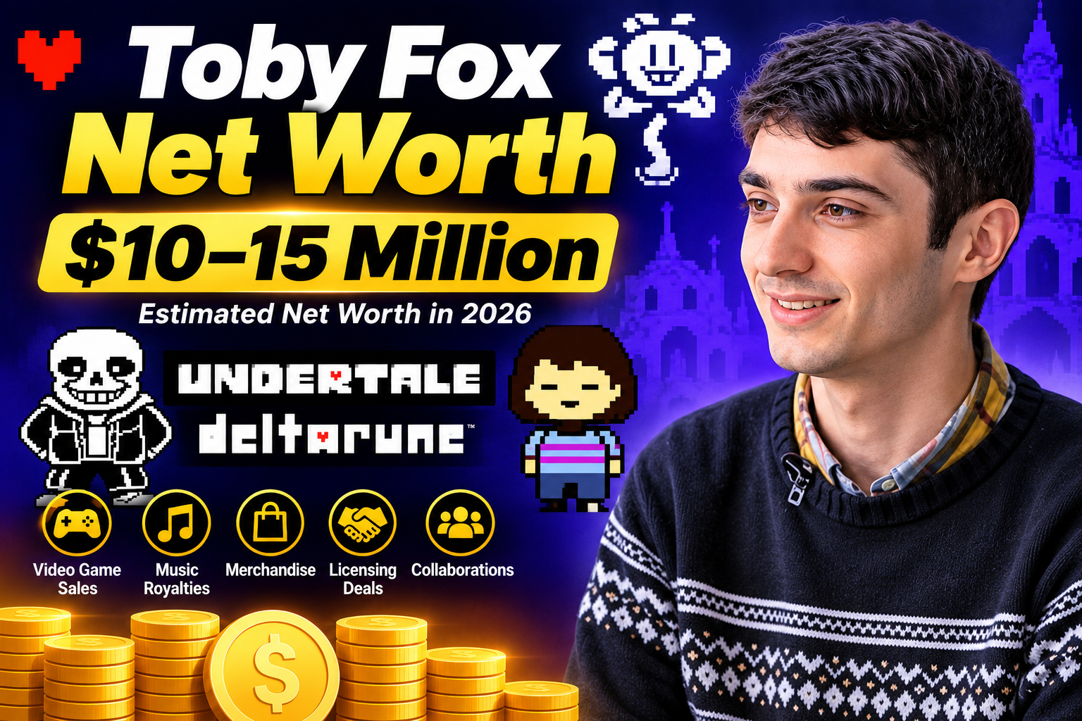 Toby Fox portrait - creator of Undertale and Deltarune
